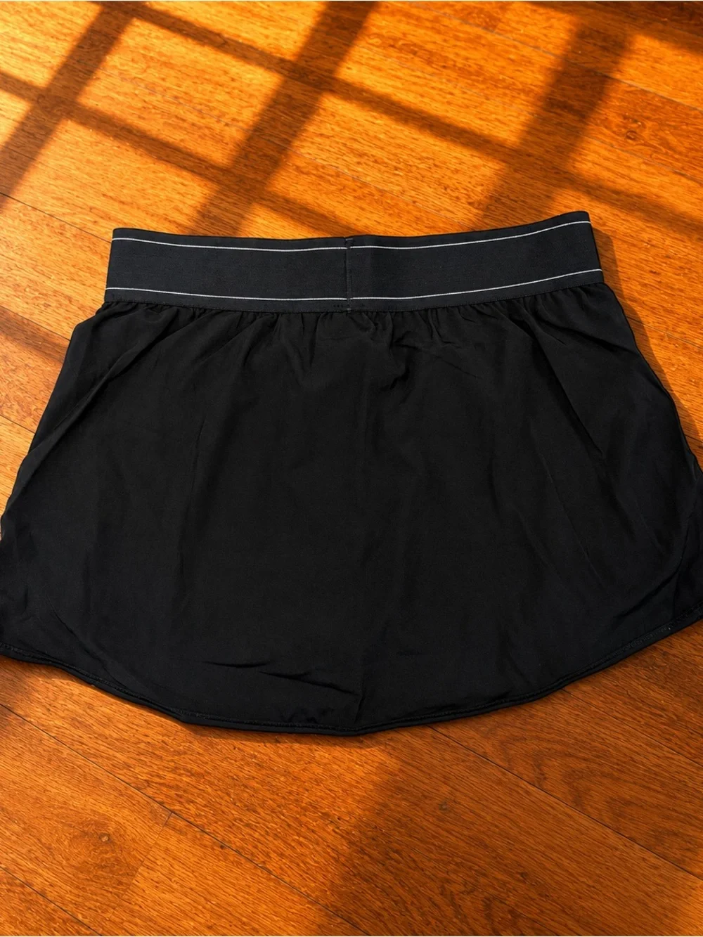 ALO Yoga Black Circle Skirt with Logo Waistband